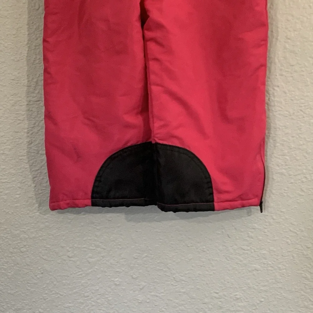 Faded Glory Girls' Toddler Size 4T Pink Winter Snow Bib Ski Pants Snowsuit‎
